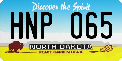 ND license plate HNP065