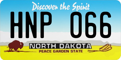 ND license plate HNP066