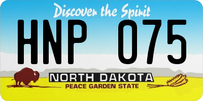 ND license plate HNP075