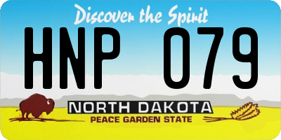 ND license plate HNP079