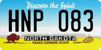 ND license plate HNP083
