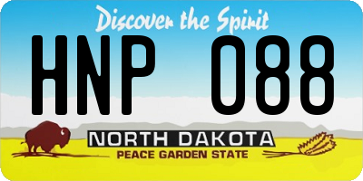 ND license plate HNP088