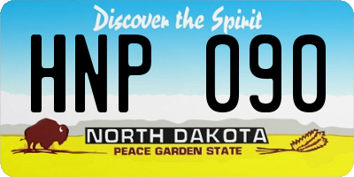 ND license plate HNP090