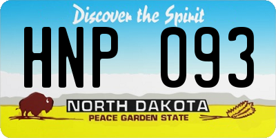 ND license plate HNP093