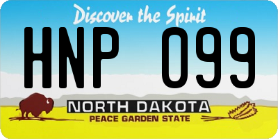 ND license plate HNP099