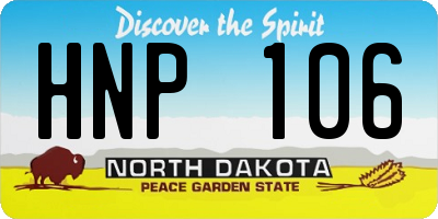 ND license plate HNP106