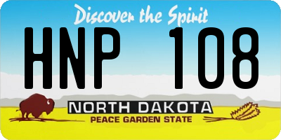 ND license plate HNP108