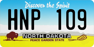 ND license plate HNP109