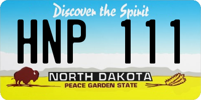 ND license plate HNP111