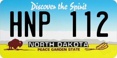 ND license plate HNP112