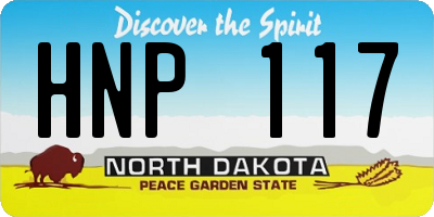 ND license plate HNP117