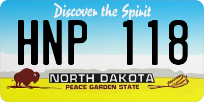 ND license plate HNP118