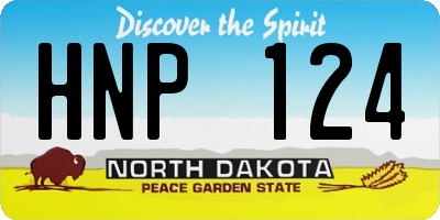 ND license plate HNP124
