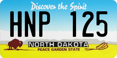 ND license plate HNP125