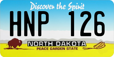 ND license plate HNP126