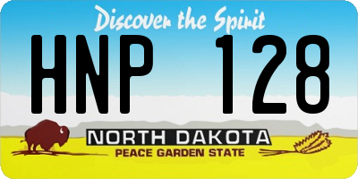 ND license plate HNP128