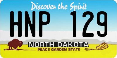 ND license plate HNP129