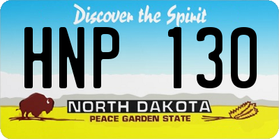 ND license plate HNP130