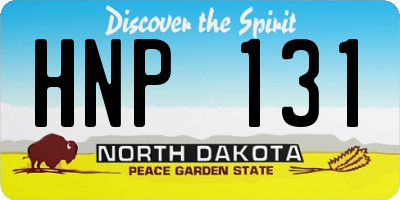 ND license plate HNP131