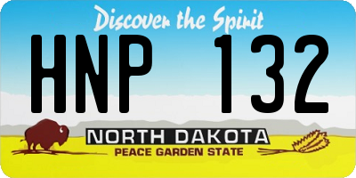 ND license plate HNP132