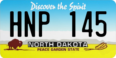 ND license plate HNP145