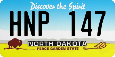 ND license plate HNP147