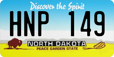 ND license plate HNP149