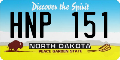 ND license plate HNP151