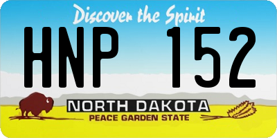 ND license plate HNP152
