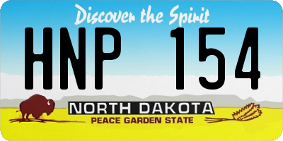 ND license plate HNP154