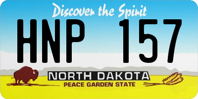 ND license plate HNP157