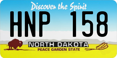 ND license plate HNP158