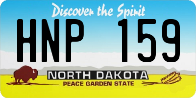ND license plate HNP159