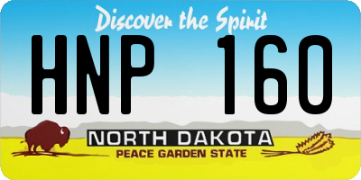 ND license plate HNP160