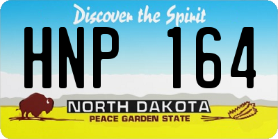 ND license plate HNP164