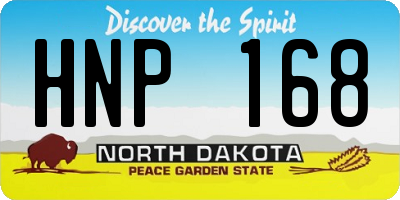 ND license plate HNP168
