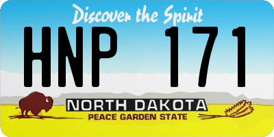 ND license plate HNP171