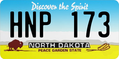 ND license plate HNP173