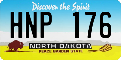 ND license plate HNP176