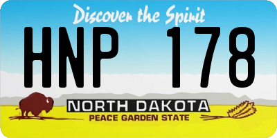 ND license plate HNP178