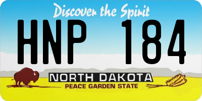 ND license plate HNP184