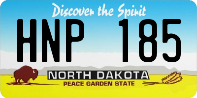 ND license plate HNP185