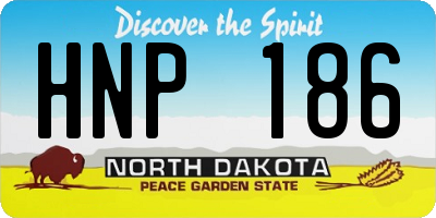 ND license plate HNP186
