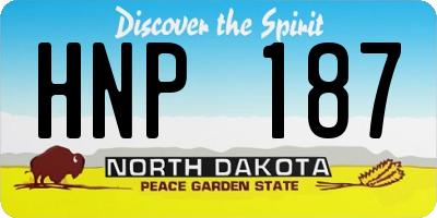 ND license plate HNP187