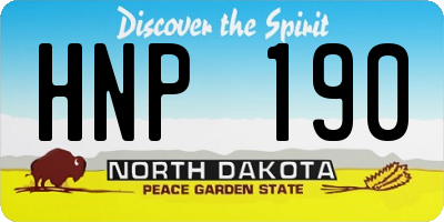 ND license plate HNP190
