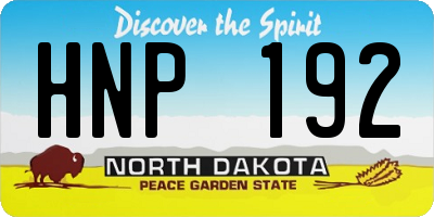 ND license plate HNP192