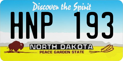 ND license plate HNP193