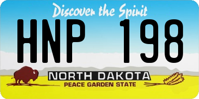 ND license plate HNP198