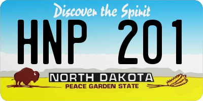 ND license plate HNP201