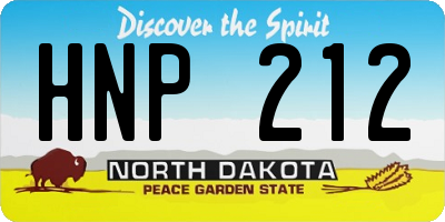 ND license plate HNP212